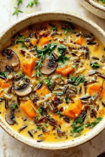 Cozy Autumn Wild Rice Soup