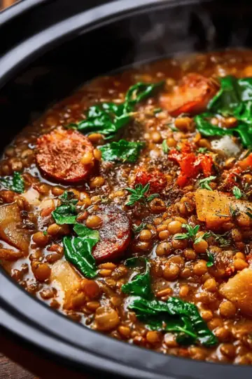 Recipe: Slow Cooker Sausage and Lentil Stew