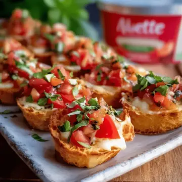 Cheesy Bruschetta Bites