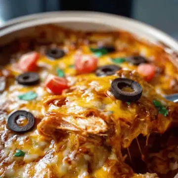 Crockpot Chicken Enchilada Casserole