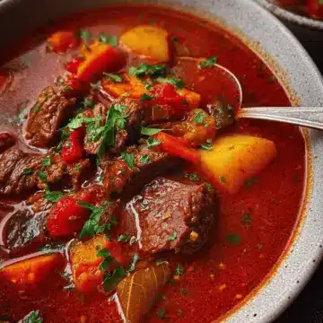 Hungarian Goulash (beef stew-soup)