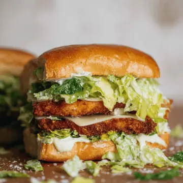 Crispy Chicken Caesar Sandwiches.