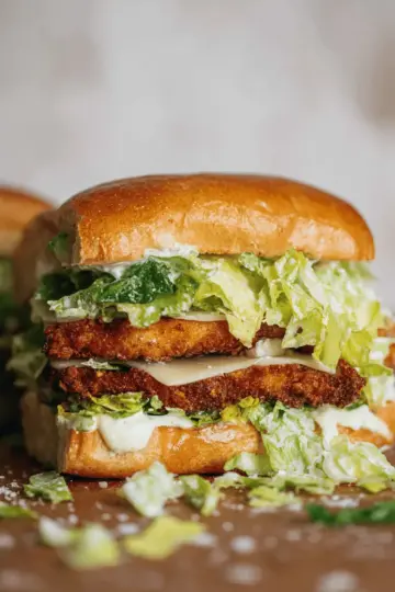 Crispy Chicken Caesar Sandwiches.