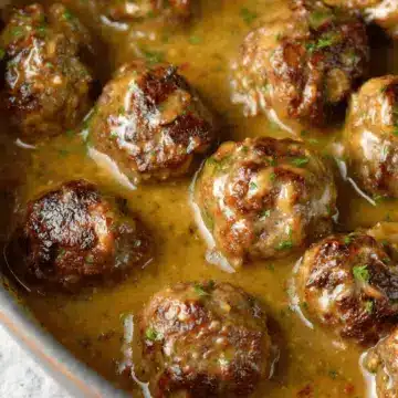 Easy Meatballs in Dijon Gravy