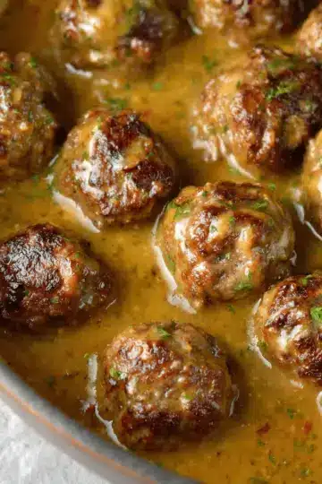 Easy Meatballs in Dijon Gravy
