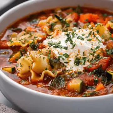 Veggie Lasagna Soup Recipe