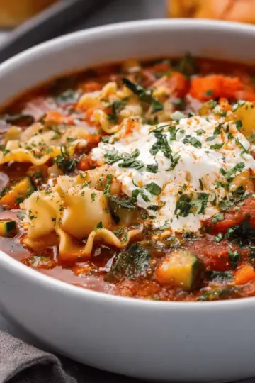 Veggie Lasagna Soup Recipe