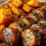 How to Make Honey Garlic Sausage with Roasted Sweet Potatoes