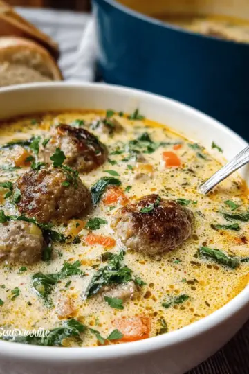 Creamy Italian Meatball Soup