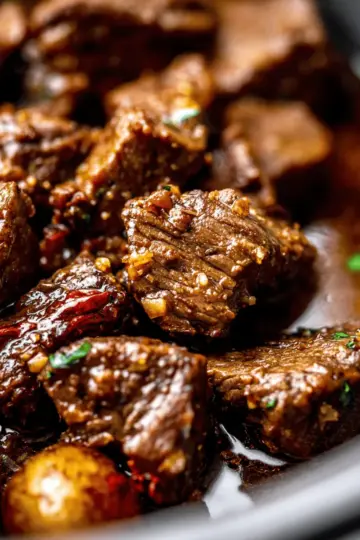 Slow Cooker Garlic Butter Beef Bites