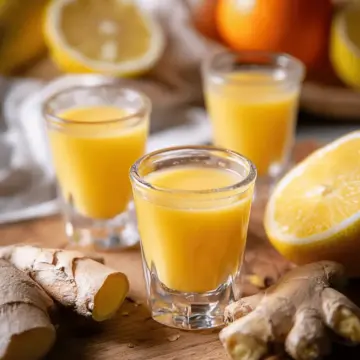 Homemade Ginger Citrus Immunity Shots