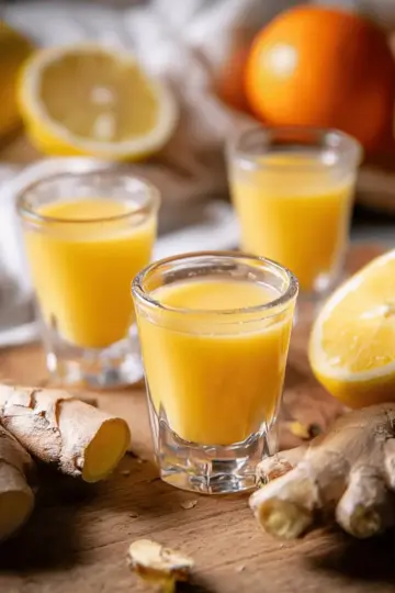 Homemade Ginger Citrus Immunity Shots