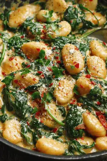 Creamy Spinach Gnocchi (20-Minute, One-Pan Meal)