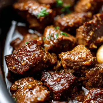 Slow Cooker Garlic Butter Beef Bites