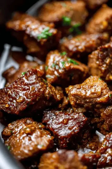 Slow Cooker Garlic Butter Beef Bites