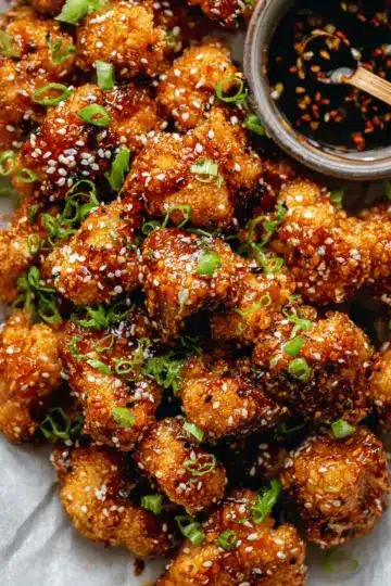 Sticky Sesame Cauliflower Wings