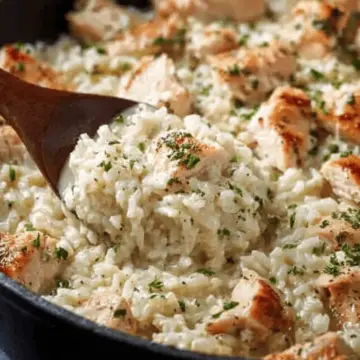 One-Pan Creamy Parmesan Chicken & Rice