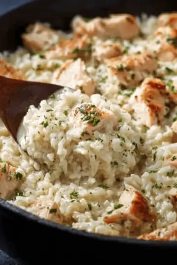 One-Pan Creamy Parmesan Chicken & Rice