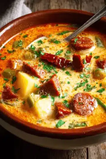 Spanish Potato Soup with Chorizo