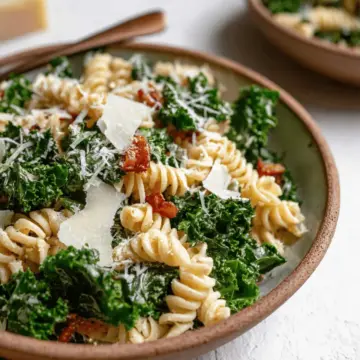 Kale Caesar Pasta Salad