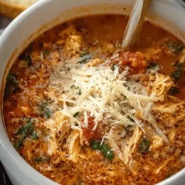 Crockpot Chicken Parmesan Soup