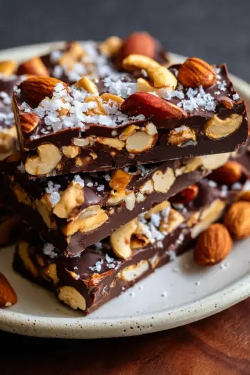 Dark Chocolate and Sea Salt Nut Bars