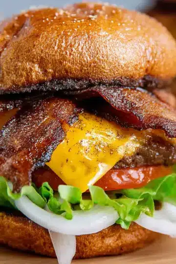 Garlic Butter Bacon Cheeseburger Recipe