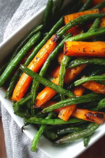 Roasted Green Beans and Carrots