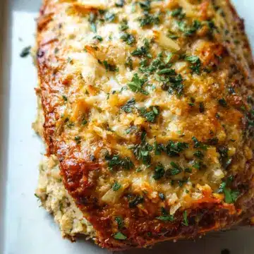 Garlic Parmesan Chicken Meatloaf