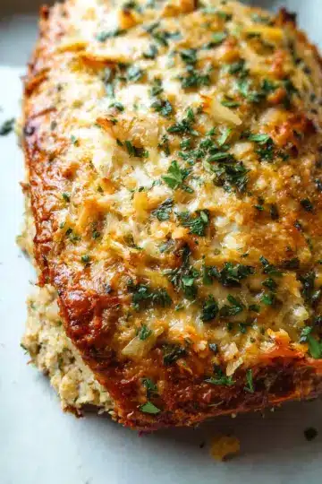 Garlic Parmesan Chicken Meatloaf