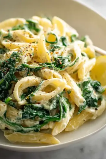 EASY LEMON RICOTTA PASTA & SPINACH