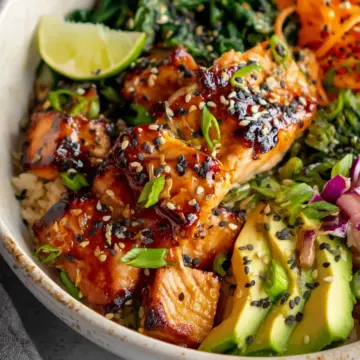 Honey Glazed Salmon Bowl Recipe