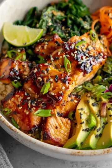 Honey Glazed Salmon Bowl Recipe