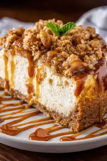 Apple Crisp Cheesecake