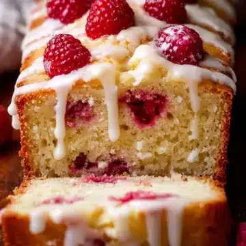 Glazed White Chocolate Raspberry Loaf
