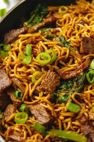 Sticky Beef & Noodles {One Pan}