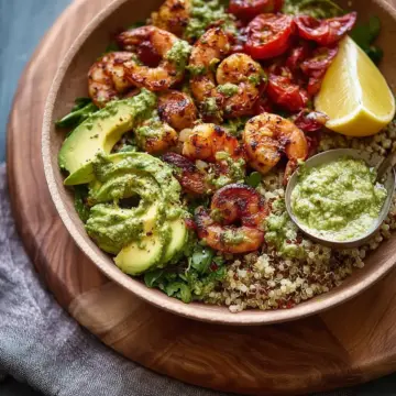 Avocado Shrimp Quinoa Bowl