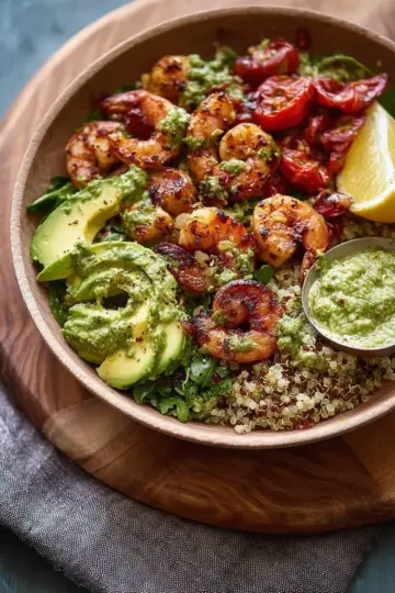 Avocado Shrimp Quinoa Bowl