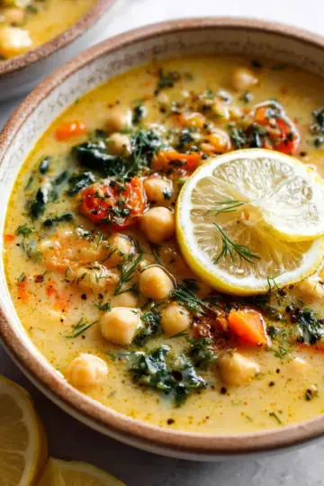 Lemony Greek Chickpea Soup