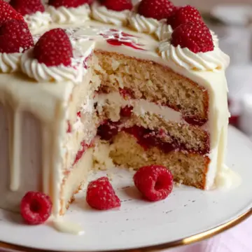 White Chocolate Raspberry Cake
