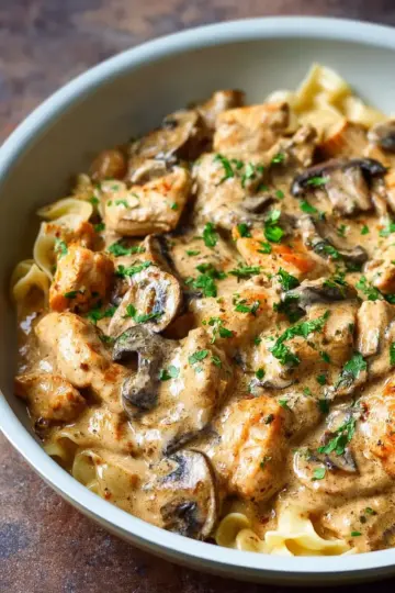 Creamy Chicken Stroganoff
