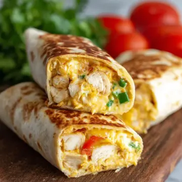 Cheesy Garlic Chicken Wraps