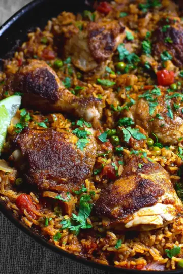 Simple One Pan Spanish Chicken and Rice