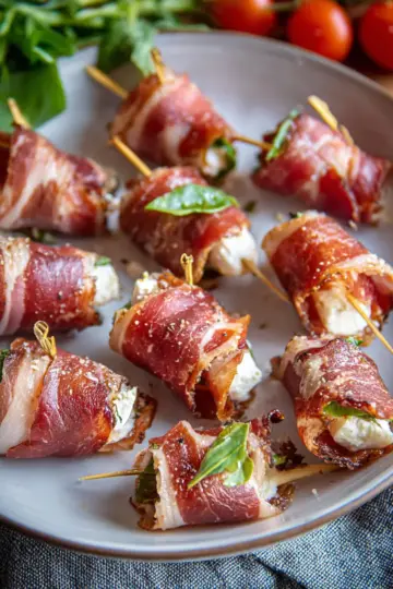 Prosciutto Wrapped Mozzarella Bites
