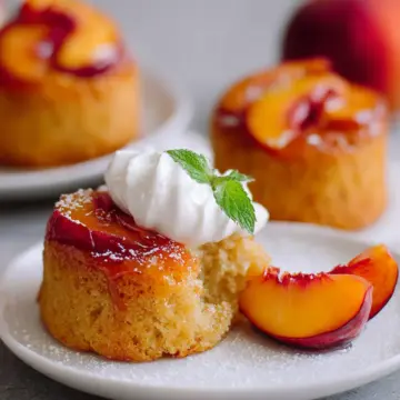 Peach Upside Down Mini Cakes (Cupcakes)