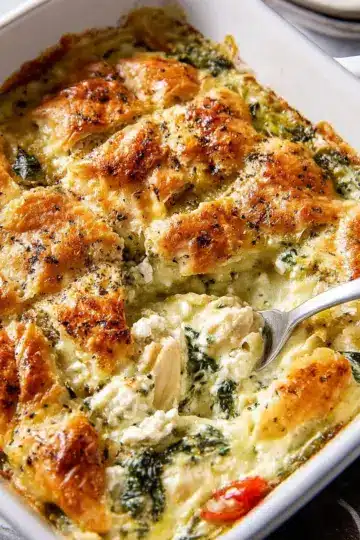 Creamy Spinach-&-Feta Chicken Casserole