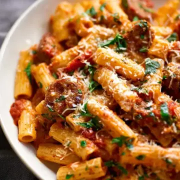 Creamy Tomato Pasta with Italian Sausage