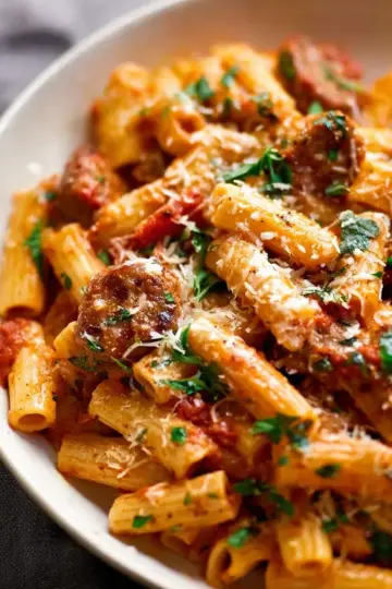 Creamy Tomato Pasta with Italian Sausage