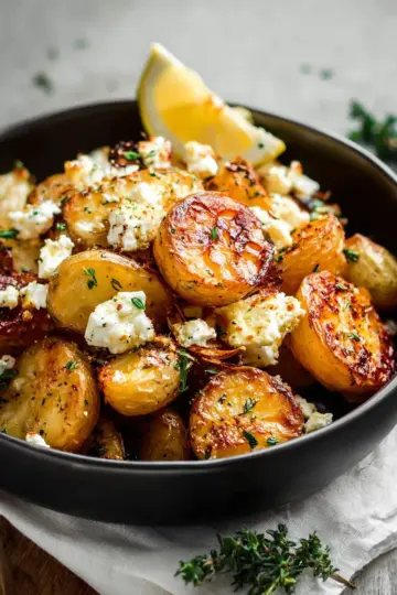 Easy Greek Roast Potatoes With Lemon And Feta