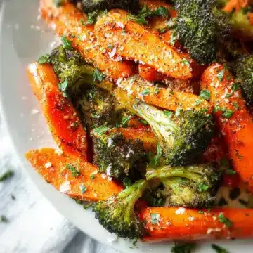 Roasted Broccoli and Carrots